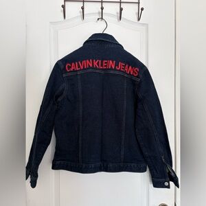 RARE Calvin Klein Jeans Navy Blue Denim Trucker Jacket